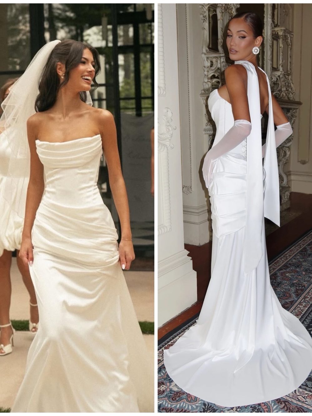 NWT Babyboo Kensington Satin Bridal Maxi Long Dress Ivory Dress Size Women’s M - Picture 3 of 7